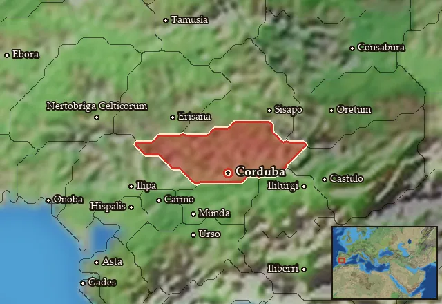 Map of Turdetania Septentrionalis and its neighbours