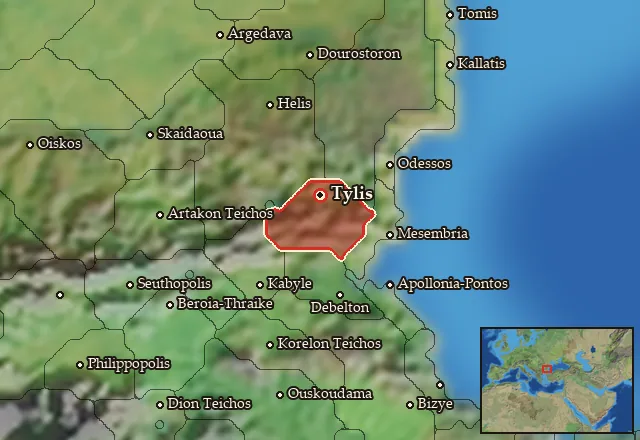 Map of Tyle and its neighbours