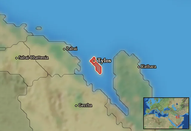 Map of Tylos and its neighbours