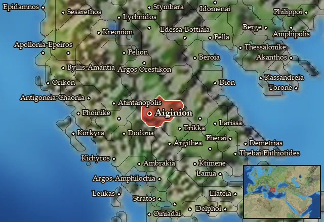 Map of Tymphaia and its neighbours