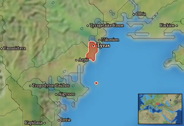 Map of Tyrasia and its neighbours