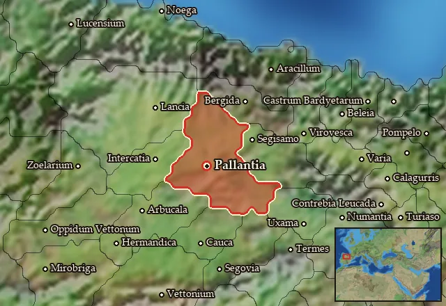 Map of Vaccaea and its neighbours