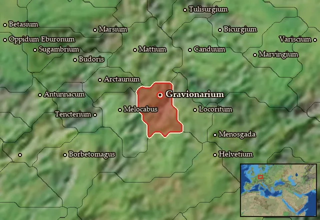 Map of Vangionia Vetus and its neighbours