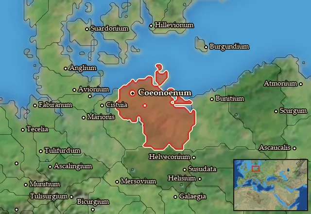 Map of Varinia and its neighbours