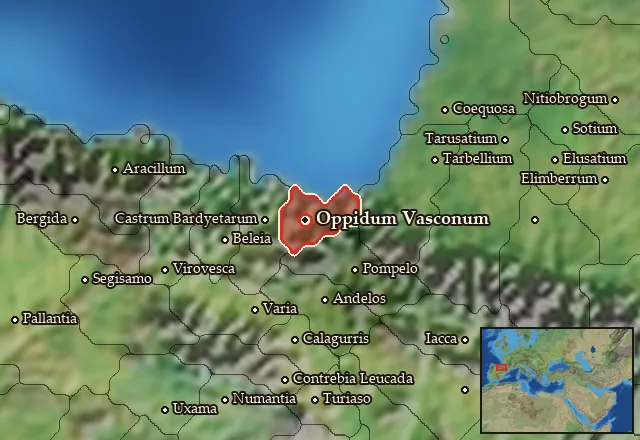 Map of Vasconia Maritima and its neighbours