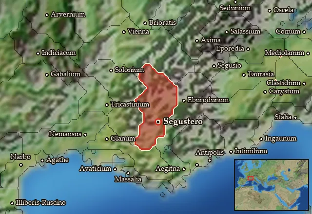 Map of Vocontia and its neighbours