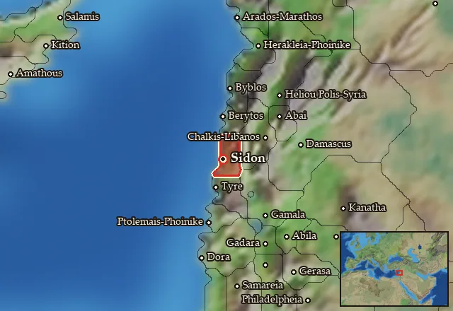 Map of Zidun and its neighbours