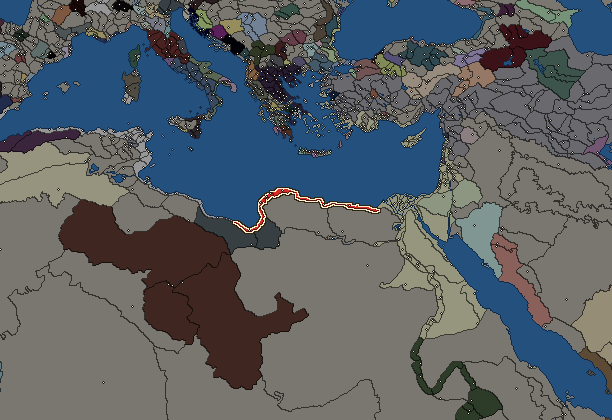 Starting territory of Cyrene, with its neighbours