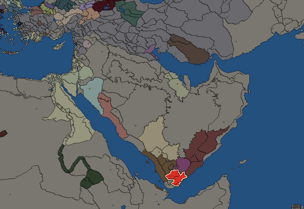 Starting territory of Himyar, with its neighbours