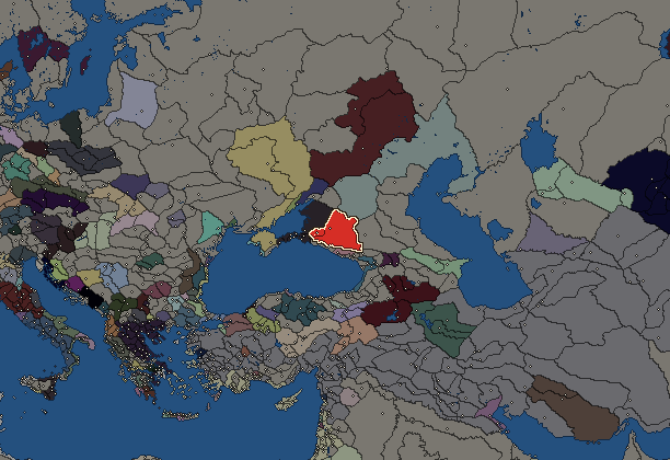Starting territory of Siraces, with its neighbours