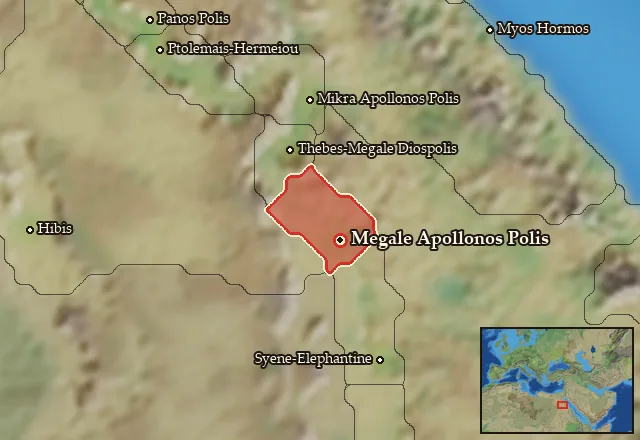 Map of Apollonopolites-Latopolites Nomoi and its neighbours