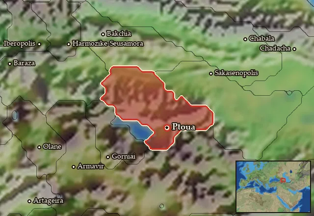 Map of Boreia Lychnitis and its neighbours