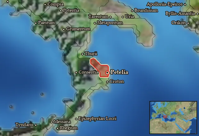 Map of Chonia and its neighbours