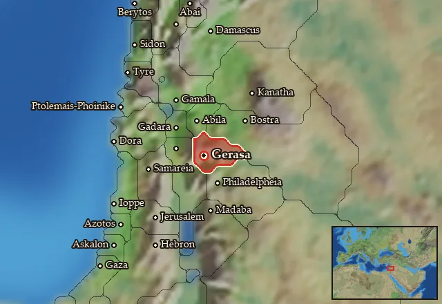Map of Chrysorrhoas and its neighbours