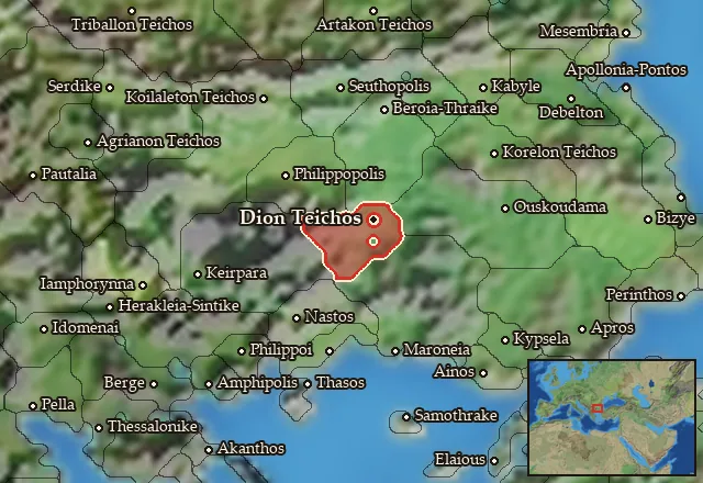 Map of Diotike and its neighbours