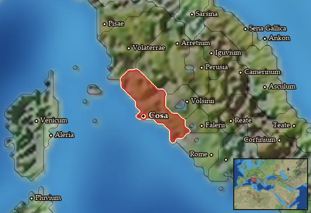 Map of Etruria Meridionalis and its neighbours