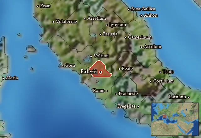 Map of Faliscia and its neighbours