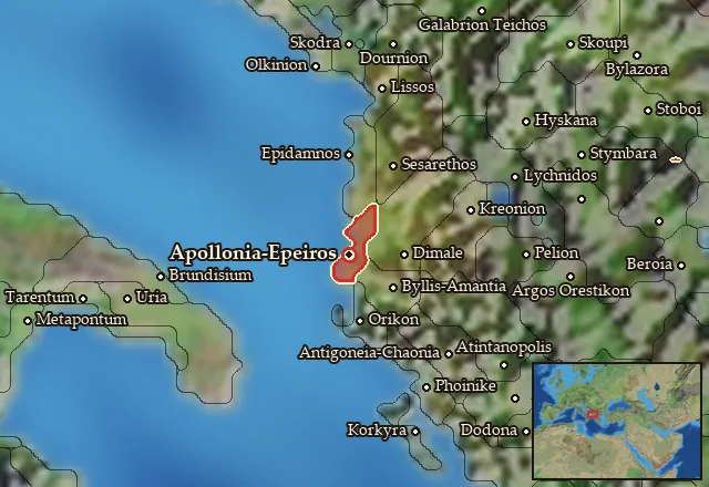Map of Gylakeia and its neighbours