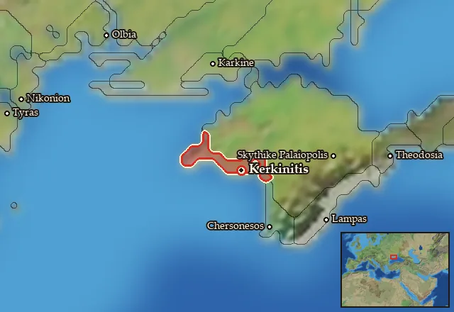 Map of Hesperos Chersonesos and its neighbours