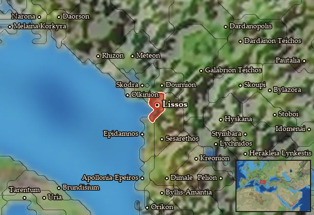 Map of Illyria and its neighbours