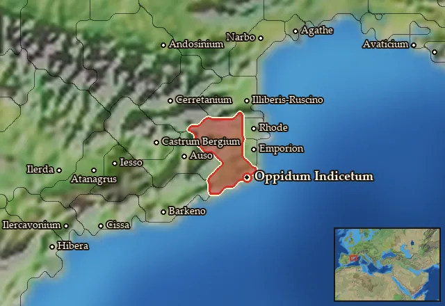 Map of Indicetia and its neighbours