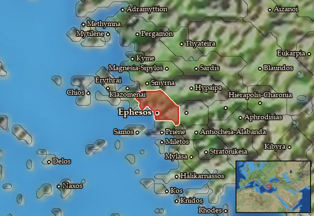 Map of Ionia and its neighbours