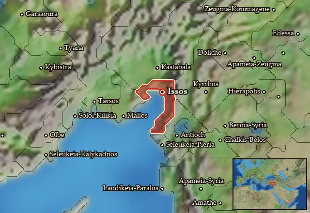 Map of Issikos Kolpos and its neighbours