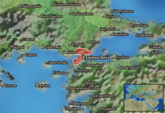 Map of Kardia and its neighbours
