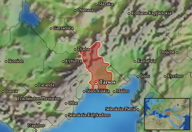 Map of Kilikia and its neighbours