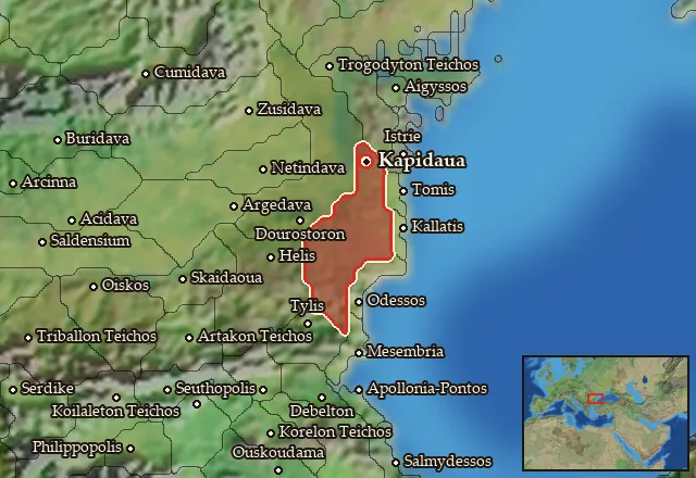 Map of Krobyzia and its neighbours