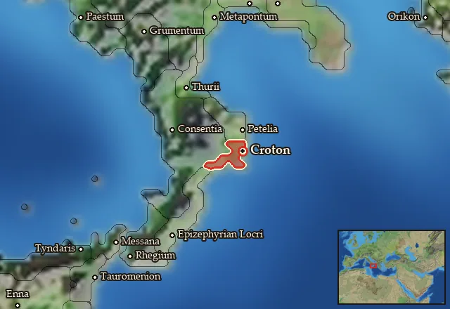 Map of Kroton and its neighbours