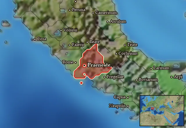 Map of Latium and its neighbours