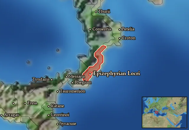 Map of Lokroi Epizephyrioi and its neighbours