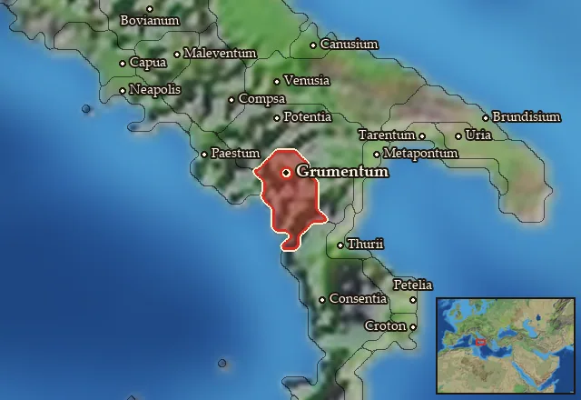 Map of Lucania and its neighbours