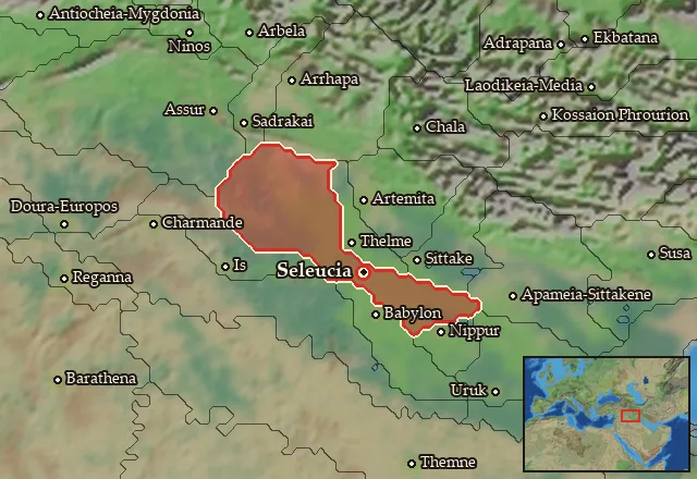 Map of Mesopotamia and its neighbours
