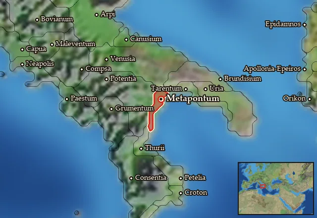 Map of Metapontion and its neighbours