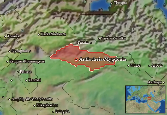 Map of Mygdonia-Syria and its neighbours