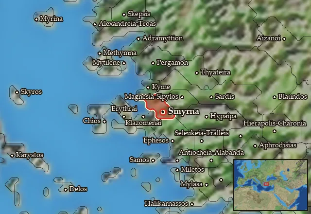 Map of Nea Ionia and its neighbours