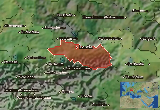 Map of Noricum Septentrionale and its neighbours