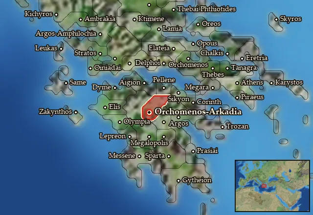 Map of Olygirtos and its neighbours