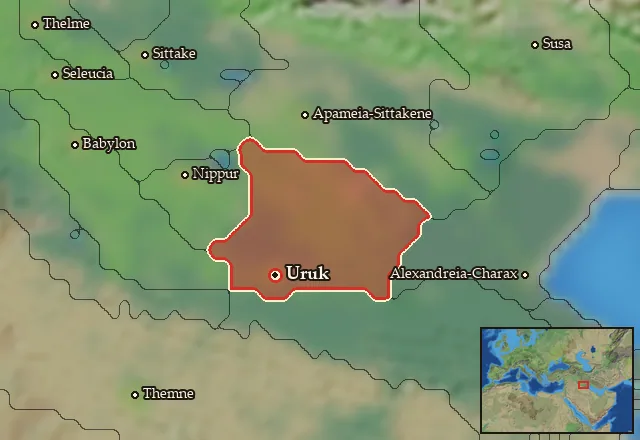 Map of Orchoe and its neighbours