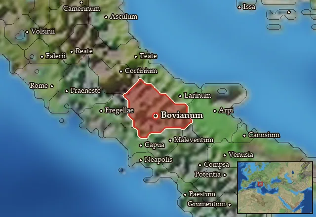 Map of Pentria-Carricinia and its neighbours