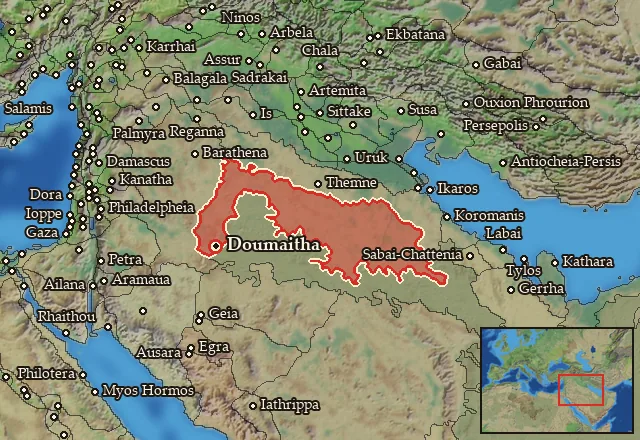Map of Rhaabenia-Masania and its neighbours