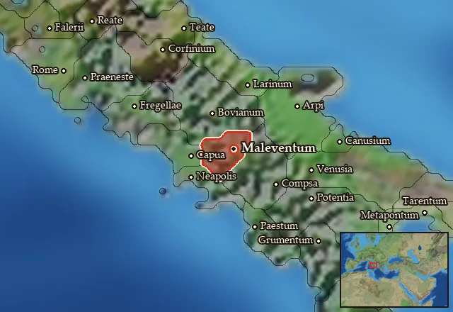Map of Samnium and its neighbours