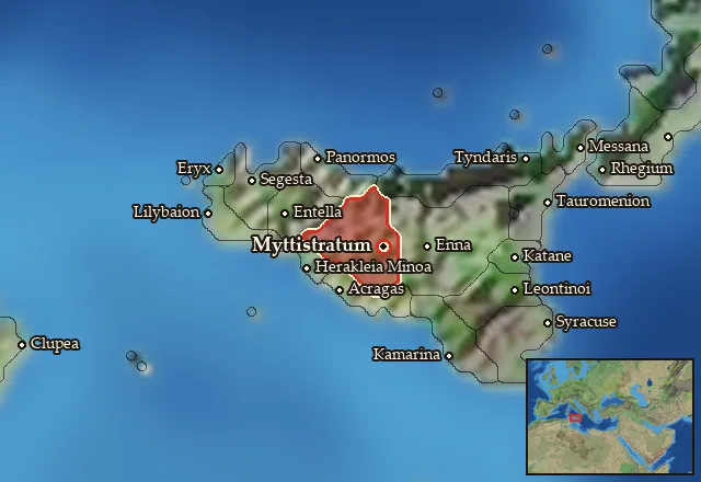 Map of Sikania and its neighbours