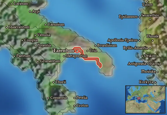 Map of Taras and its neighbours