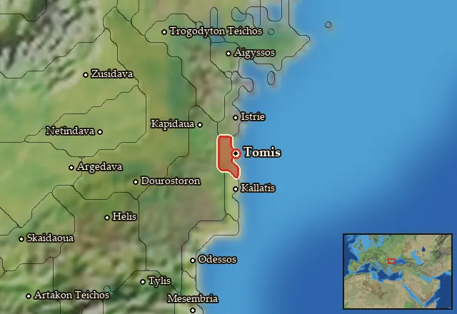 Map of Tomea and its neighbours