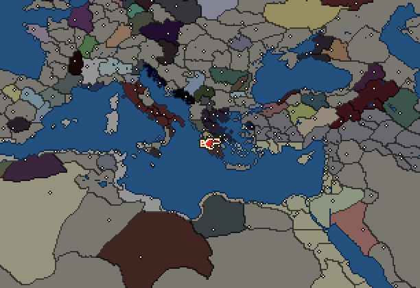 Starting territory of Achaean League, with its neighbours