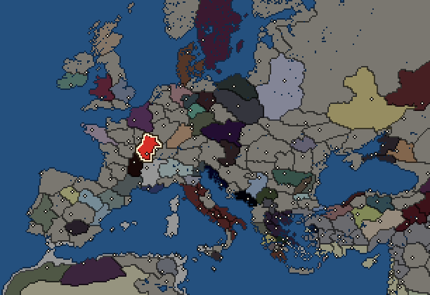 Starting territory of Aedui, with its neighbours