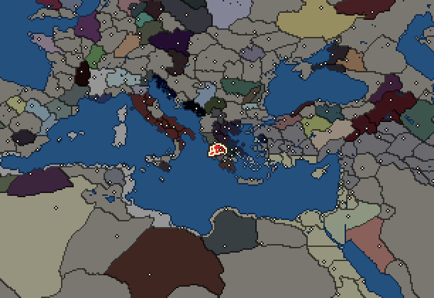 Starting territory of Aetolian League, with its neighbours
